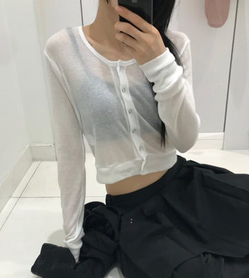 ESSENTIAL CROP CARDIGAN